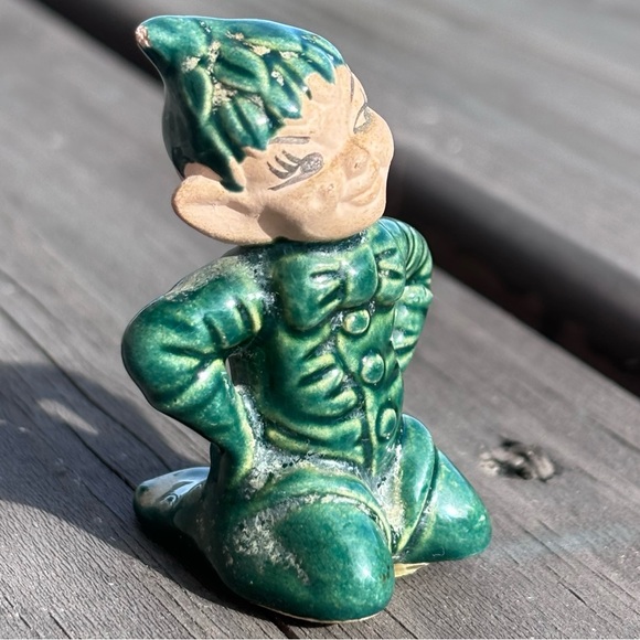 Feisty Vintage Green Pixie Elf! - Picture 5 of 10